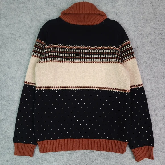 Janie & Jack Fair Isle Dog Shawl Collar Pullover Sweater - Picture 2 of 7